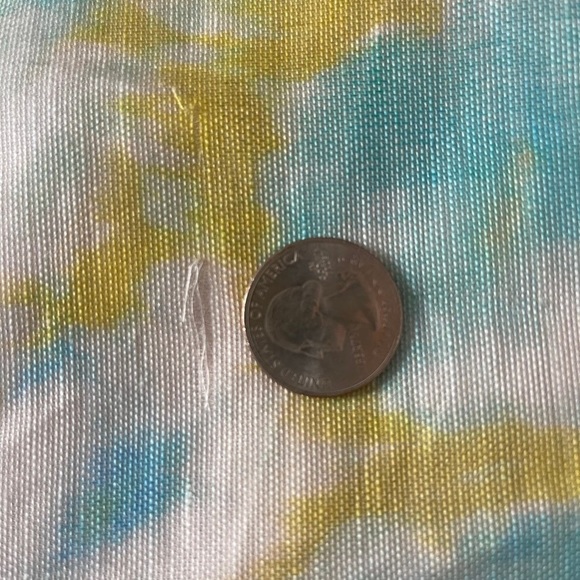 SOLD- Zimmermann High Tide Ikat Dress Set Green Blue Yellow - Picture 3 of 5